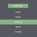 Responsive Show / Hide Navigation Menu with JavaScript and CSS3